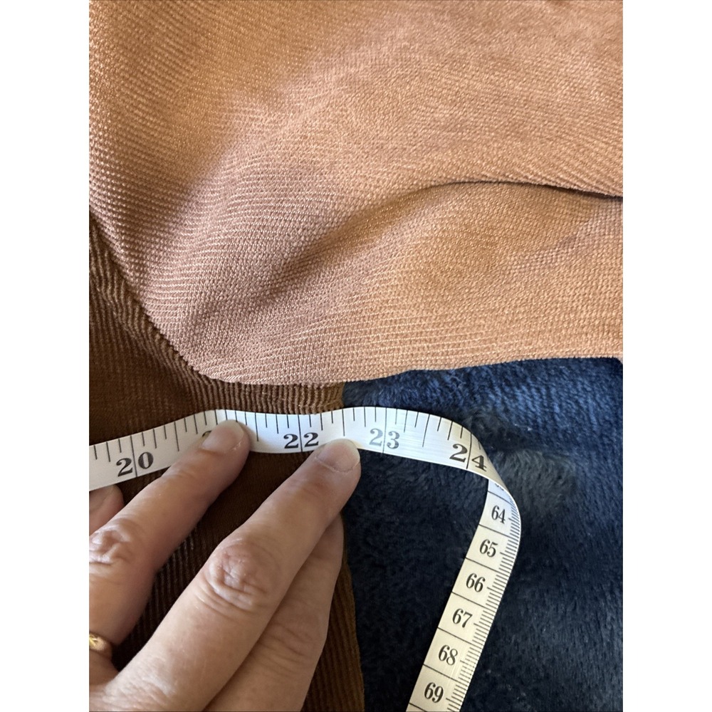 American Stitch Corduroy Patchwork Shirt In Brown - Size Medium (L14) - Picture 4 of 9